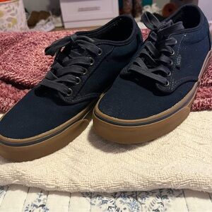 Vans Men's Navy and Brown Sneakers